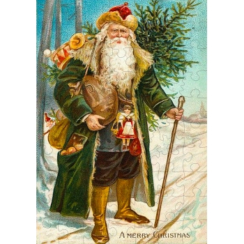 Święty Mikołaj z prezentami A5 70 el.